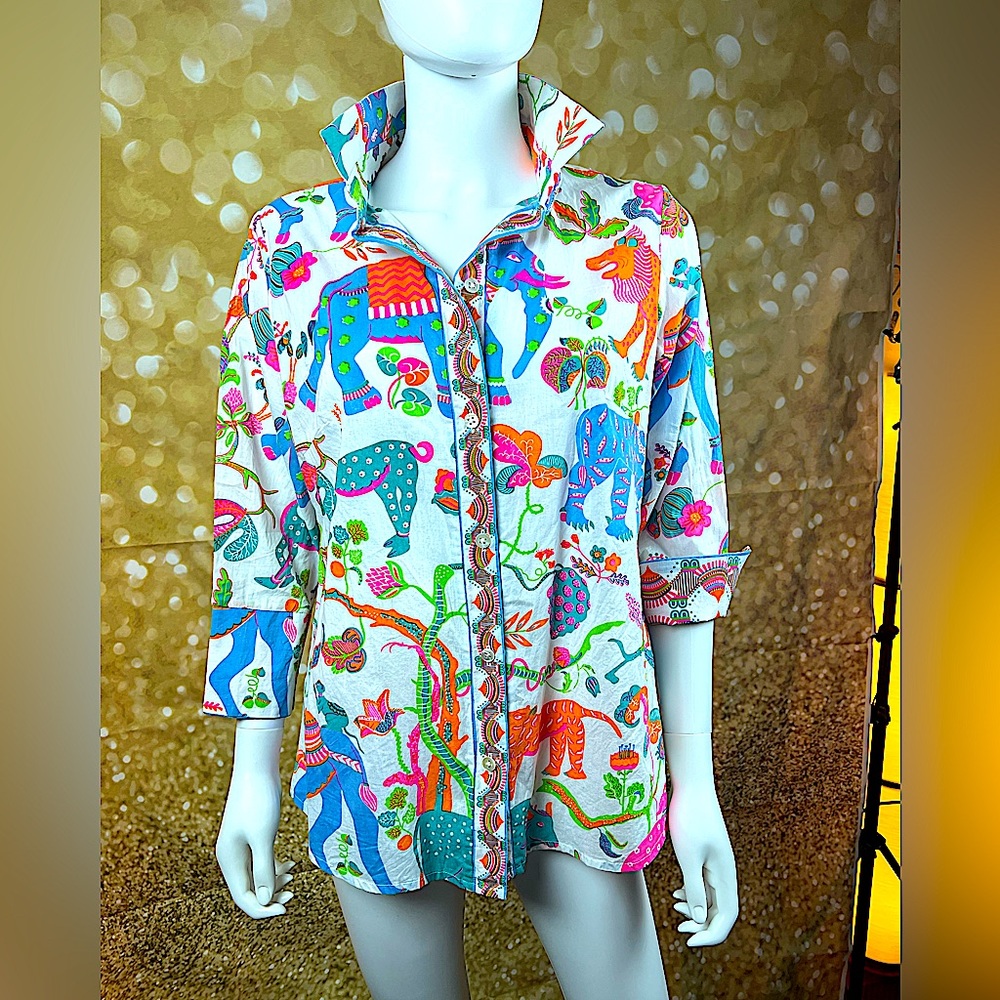 Gretchen Scott Boyfriend Shirt Animal Kingdom